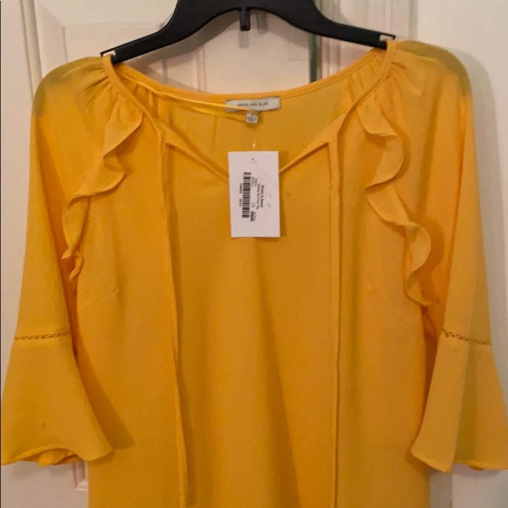 Yellow thin blouse